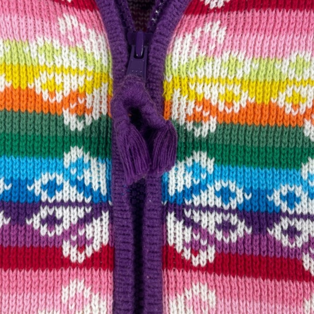 Y2K VTG Gap XXL 100% Cotton Fair‎ Isle Christmas Snowflake Full Zip Ugly Sweater - Picture 16 of 17